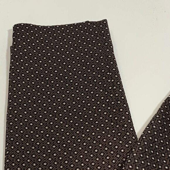 Zozo Womens Casual Pants Geometric Slit Hem Brown Size 8 - Picture 2 of 9